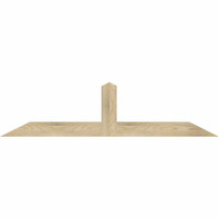 60"W x 15"H x 04"D x 4"F, 06/12 Pitch, Portland Rough Sawn Timber Gable Bracket, Douglas Fir