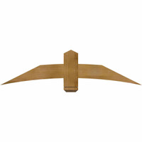 60"W x 15"H x 04"D x 6"F, 06/12 Pitch, Bellingham Rough Sawn Timber Gable Bracket, Western Red Cedar