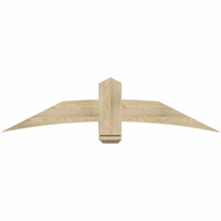 60"W x 15"H x 04"D x 6"F, 06/12 Pitch, Bellingham Rough Sawn Timber Gable Bracket, Douglas Fir