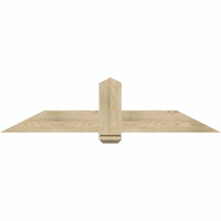 60"W x 15"H x 04"D x 6"F, 06/12 Pitch, Eugene Rough Sawn Timber Gable Bracket, Douglas Fir