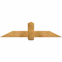 60"W x 15"H x 04"D x 6"F, 06/12 Pitch, Eugene Rough Sawn Timber Gable Bracket, Western Red Cedar