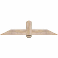 60"W x 15"H x 3 1/2"D x 5 1/2"F, 06/12 Pitch, Eugene Smooth Timber Gable Bracket, Douglas Fir