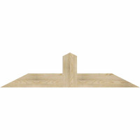 60"W x 15"H x 04"D x 6"F, 06/12 Pitch, Portland Rough Sawn Timber Gable Bracket, Douglas Fir