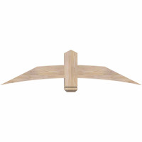 60"W x 15"H x 5 1/2"D x 5 1/2"F, 06/12 Pitch, Bellingham Smooth Timber Gable Bracket, Douglas Fir
