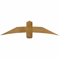 60"W x 15"H x 06"D x 6"F, 06/12 Pitch, Bellingham Rough Sawn Timber Gable Bracket, Western Red Cedar