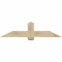 60"W x 15"H x 06"D x 6"F, 06/12 Pitch, Eugene Rough Sawn Timber Gable Bracket, Douglas Fir