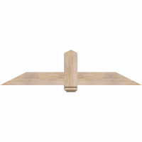 60"W x 15"H x 5 1/2"D x 5 1/2"F, 06/12 Pitch, Eugene Smooth Timber Gable Bracket, Douglas Fir