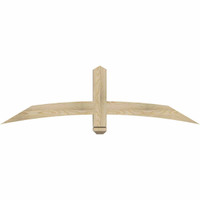 60"W x 17"H x 04"D x 4"F, 07/12 Pitch, Bellingham Rough Sawn Timber Gable Bracket, Douglas Fir