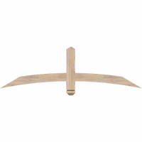 60"W x 17"H x 3 1/2"D x 3 1/2"F, 07/12 Pitch, Bellingham Smooth Timber Gable Bracket, Douglas Fir