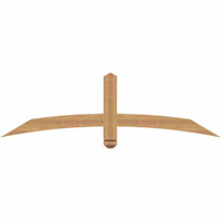 60"W x 17"H x 3 1/2"D x 3 1/2"F, 07/12 Pitch, Bellingham Smooth Timber Gable Bracket, Western Red Cedar