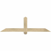 60"W x 17"H x 04"D x 4"F, 07/12 Pitch, Eugene Rough Sawn Timber Gable Bracket, Douglas Fir