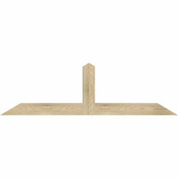 60"W x 17"H x 04"D x 4"F, 07/12 Pitch, Portland Rough Sawn Timber Gable Bracket, Douglas Fir