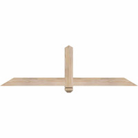 60"W x 17"H x 3 1/2"D x 3 1/2"F, 07/12 Pitch, Eugene Smooth Timber Gable Bracket, Douglas Fir