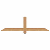 60"W x 17"H x 3 1/2"D x 3 1/2"F, 07/12 Pitch, Eugene Smooth Timber Gable Bracket, Western Red Cedar