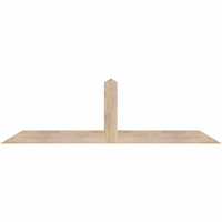 60"W x 17"H x 3 1/2"D x 3 1/2"F, 07/12 Pitch, Portland Smooth Timber Gable Bracket, Douglas Fir