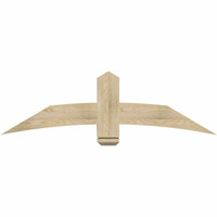 60"W x 17"H x 04"D x 6"F, 07/12 Pitch, Bellingham Rough Sawn Timber Gable Bracket, Douglas Fir