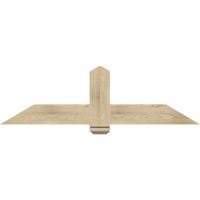 60"W x 17"H x 04"D x 6"F, 07/12 Pitch, Eugene Rough Sawn Timber Gable Bracket, Douglas Fir