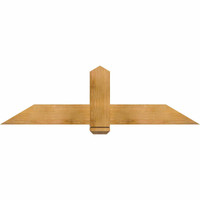 60"W x 17"H x 04"D x 6"F, 07/12 Pitch, Eugene Rough Sawn Timber Gable Bracket, Western Red Cedar