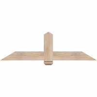 60"W x 17"H x 3 1/2"D x 5 1/2"F, 07/12 Pitch, Eugene Smooth Timber Gable Bracket, Douglas Fir