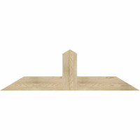 60"W x 17"H x 04"D x 6"F, 07/12 Pitch, Portland Rough Sawn Timber Gable Bracket, Douglas Fir