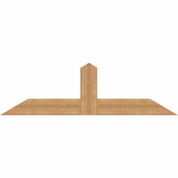 60"W x 17"H x 3 1/2"D x 5 1/2"F, 07/12 Pitch, Portland Smooth Timber Gable Bracket, Western Red Cedar