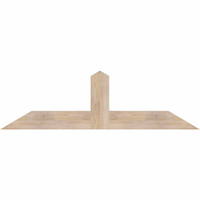 60"W x 17"H x 3 1/2"D x 5 1/2"F, 07/12 Pitch, Portland Smooth Timber Gable Bracket, Douglas Fir