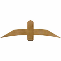 60"W x 17"H x 06"D x 6"F, 07/12 Pitch, Bellingham Rough Sawn Timber Gable Bracket, Western Red Cedar