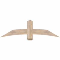 60"W x 17"H x 5 1/2"D x 5 1/2"F, 07/12 Pitch, Bellingham Smooth Timber Gable Bracket, Douglas Fir
