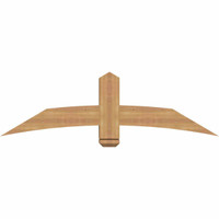 60"W x 17"H x 5 1/2"D x 5 1/2"F, 07/12 Pitch, Bellingham Smooth Timber Gable Bracket, Western Red Cedar
