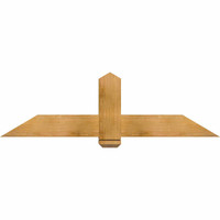 60"W x 17"H x 06"D x 6"F, 07/12 Pitch, Eugene Rough Sawn Timber Gable Bracket, Western Red Cedar