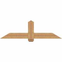 60"W x 17"H x 5 1/2"D x 5 1/2"F, 07/12 Pitch, Eugene Smooth Timber Gable Bracket, Western Red Cedar