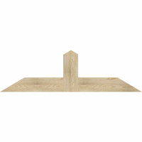 60"W x 17"H x 06"D x 6"F, 07/12 Pitch, Portland Rough Sawn Timber Gable Bracket, Douglas Fir