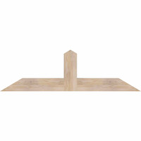 60"W x 17"H x 5 1/2"D x 5 1/2"F, 07/12 Pitch, Portland Smooth Timber Gable Bracket, Douglas Fir