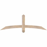60"W x 20"H x 3 1/2"D x 3 1/2"F, 08/12 Pitch, Bellingham Smooth Timber Gable Bracket, Douglas Fir