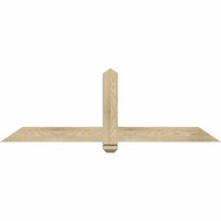 60"W x 20"H x 04"D x 4"F, 08/12 Pitch, Eugene Rough Sawn Timber Gable Bracket, Douglas Fir