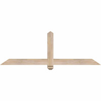 60"W x 20"H x 3 1/2"D x 3 1/2"F, 08/12 Pitch, Eugene Smooth Timber Gable Bracket, Douglas Fir