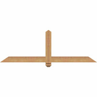 60"W x 20"H x 3 1/2"D x 3 1/2"F, 08/12 Pitch, Eugene Smooth Timber Gable Bracket, Western Red Cedar
