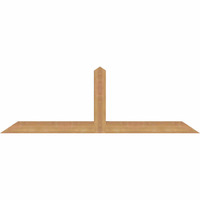 60"W x 20"H x 3 1/2"D x 3 1/2"F, 08/12 Pitch, Portland Smooth Timber Gable Bracket, Western Red Cedar