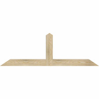 60"W x 20"H x 04"D x 4"F, 08/12 Pitch, Portland Rough Sawn Timber Gable Bracket, Douglas Fir