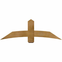 60"W x 20"H x 04"D x 6"F, 08/12 Pitch, Bellingham Rough Sawn Timber Gable Bracket, Western Red Cedar