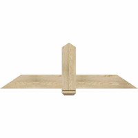 60"W x 20"H x 04"D x 6"F, 08/12 Pitch, Eugene Rough Sawn Timber Gable Bracket, Douglas Fir