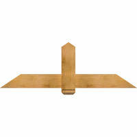 60"W x 20"H x 04"D x 6"F, 08/12 Pitch, Eugene Rough Sawn Timber Gable Bracket, Western Red Cedar