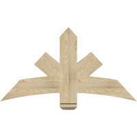 48"W x 26"H x 04"D x 6"F, 13/12 Pitch, Alberta Rough Sawn Timber Gable Bracket, Douglas Fir