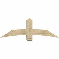 60"W x 20"H x 06"D x 6"F, 08/12 Pitch, Bellingham Rough Sawn Timber Gable Bracket, Douglas Fir