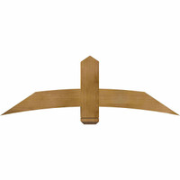 60"W x 20"H x 06"D x 6"F, 08/12 Pitch, Bellingham Rough Sawn Timber Gable Bracket, Western Red Cedar