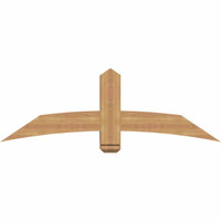 60"W x 20"H x 5 1/2"D x 5 1/2"F, 08/12 Pitch, Bellingham Smooth Timber Gable Bracket, Western Red Cedar
