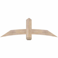 60"W x 20"H x 5 1/2"D x 5 1/2"F, 08/12 Pitch, Bellingham Smooth Timber Gable Bracket, Douglas Fir