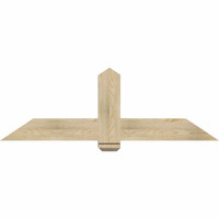 60"W x 20"H x 06"D x 6"F, 08/12 Pitch, Eugene Rough Sawn Timber Gable Bracket, Douglas Fir