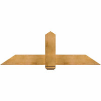 60"W x 20"H x 06"D x 6"F, 08/12 Pitch, Eugene Rough Sawn Timber Gable Bracket, Western Red Cedar