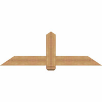 60"W x 20"H x 5 1/2"D x 5 1/2"F, 08/12 Pitch, Eugene Smooth Timber Gable Bracket, Western Red Cedar